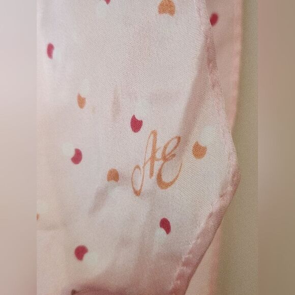 NWT American Eagle Outfitters Pink Polka Dots 100% SILK 65"×8" Women Scarf Wrap - Picture 4 of 8